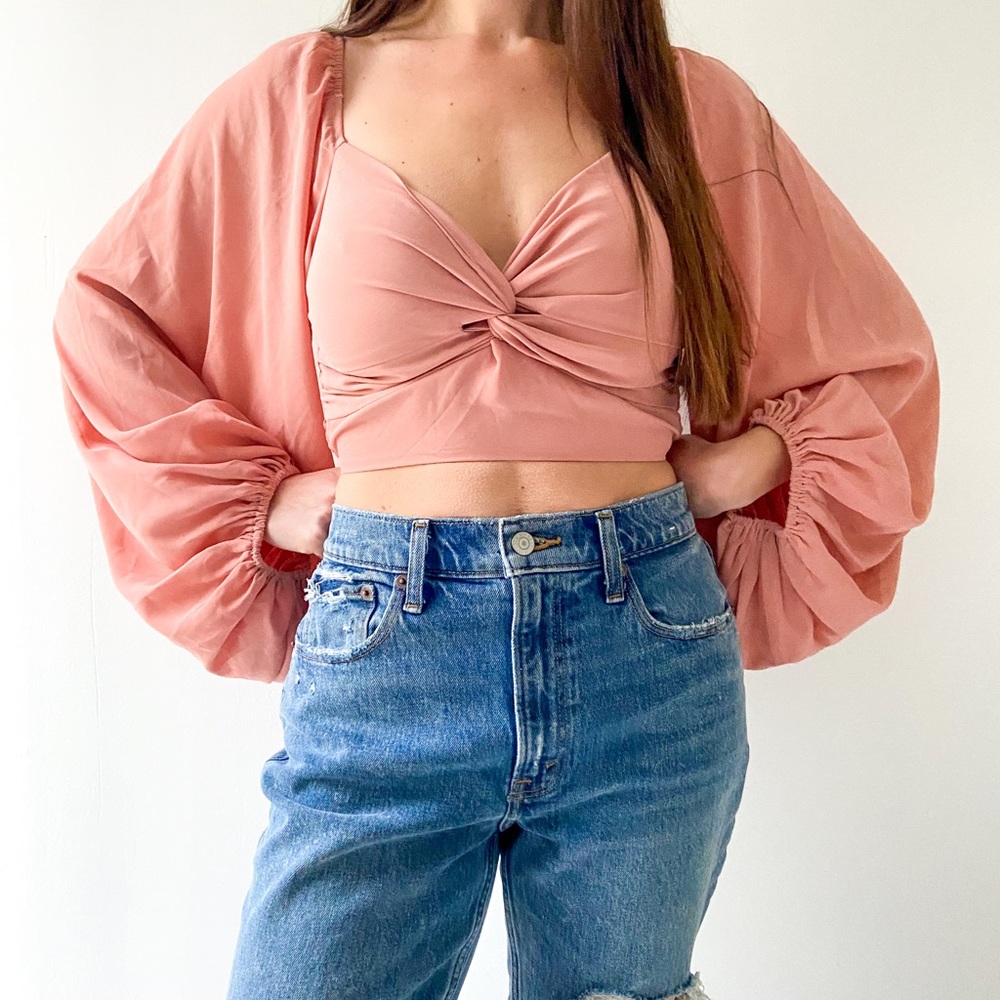 Blush crop top